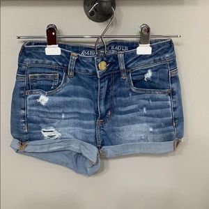 Medium/Light-Wash AEO Jean Shorts
